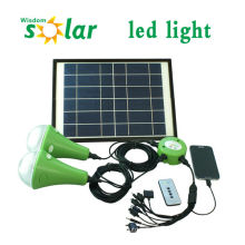 2015 portable CE home lighting 6W led light solar power kit with solar panel (JR-SL988 series)